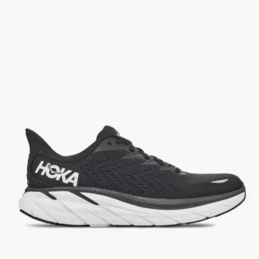 Hoka Clifton 8 Black White Running Shoes Gym Shoes